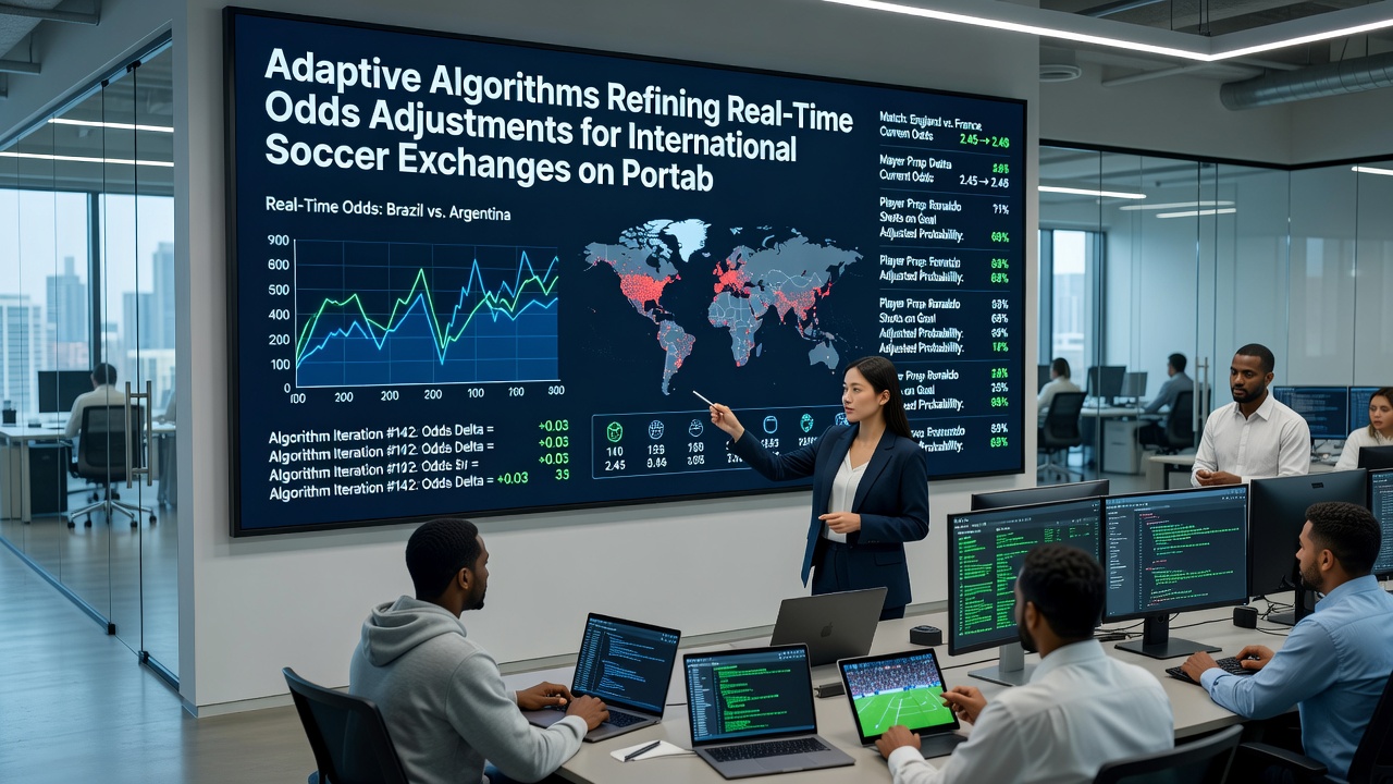 Close-up of soccer match analytics dashboard on a smartphone showing adaptive odds changes and exchange order book
