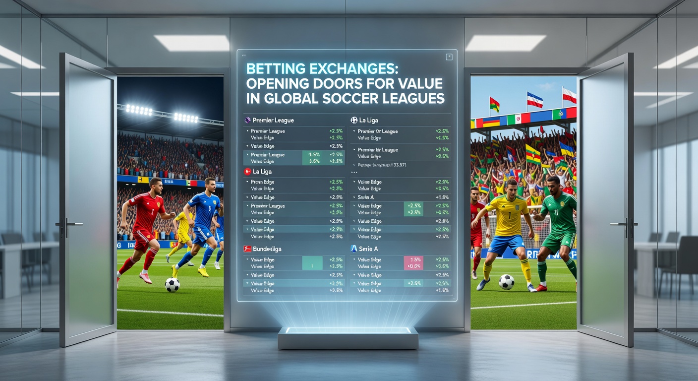 Betting exchange interface showing live soccer odds and market depth for major leagues