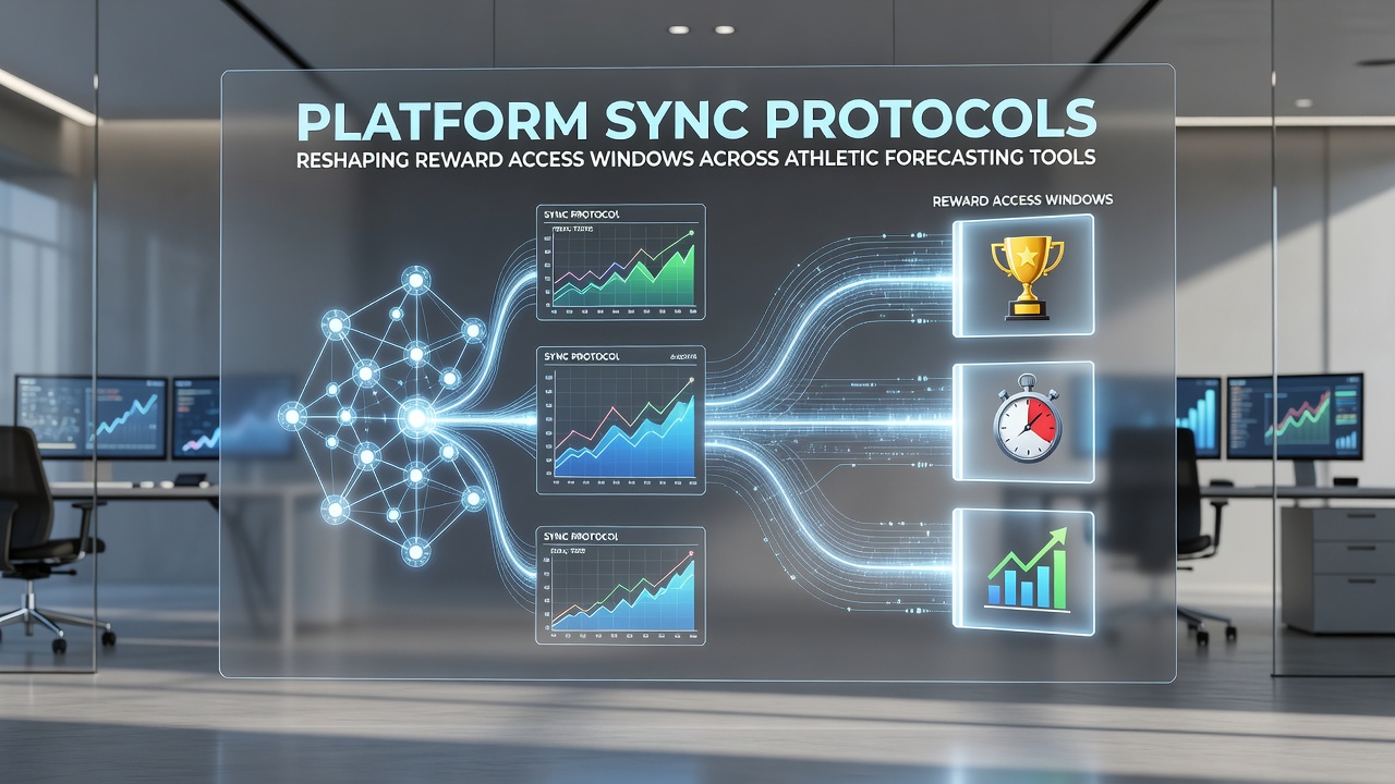 Platform synchronization protocols displayed across multiple athletic forecasting dashboards showing real-time reward status updates
